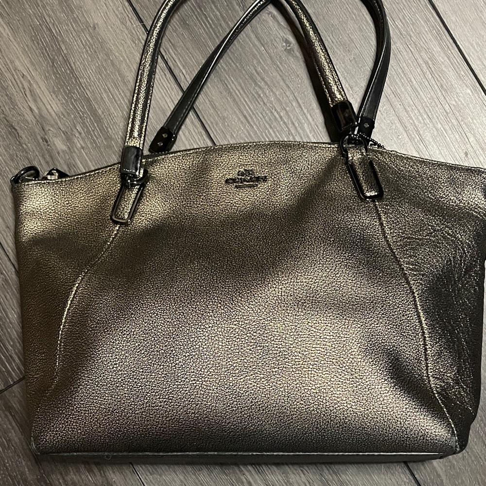 Coach Shimmering Metallic Tote